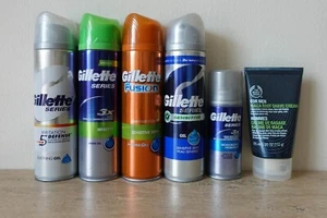 Gillette Shave Gel. NEW. Fusion Shaving Soothing Sensitive Body Shop 200 125 75 - Picture 1 of 7