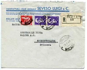 Lire 10 "Roma" su busta racc. per la Svizzera - Imagen 1 de 1