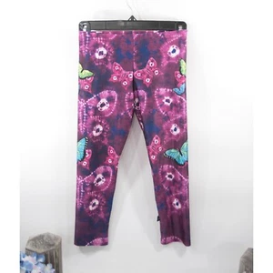 Leggings Cortos Terez Magenta Púrpura Mariposa Tie Dye Talla Grande Usados en Excelente Condición - Imagen 1 de 4