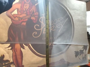 Sailor Jerry Window Cling Rare 18" X 24" the original spiced rum hula girl palm - Picture 1 of 5