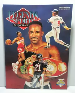 Rivista Legends Sports Memorabilia Evander Holyfield 1992 con foglio di carte non tagliato - Foto 1 di 5