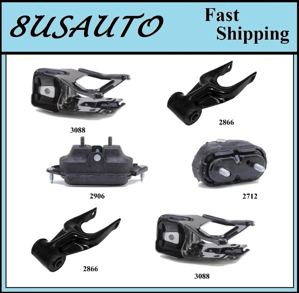 6PCS MOTOR & TRANS MOUNT FIT 1997-2007 Pontiac Grand Prix 3.8L — 第 1/4 张图片