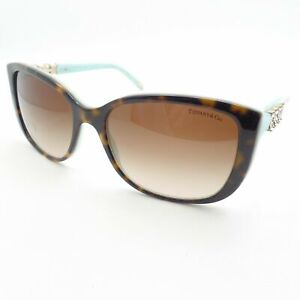 Tiffany & Co. TF 4090B 8134/3B Havana Blue Brown Fade New Authentic Sunglasses