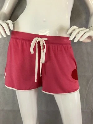 Pantalones cortos de pijama de comida chatarra para mujer con logotipo de algodón rosa corazón talla M Foto 1 de 4