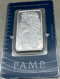 Sealed In Assay Lady Fortuna Pamp Suisse 1 Oz Silver Bar - Bild 1 von 2
