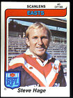 1980 #40 Steve Hage Eastern Suburbs Roosters Scanlens Rugby League Nrl Card