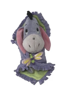 Disney Babies Eeyore Plush Stuffed Animal Purple Donkey Butterfly Blanket - Picture 1 of 7