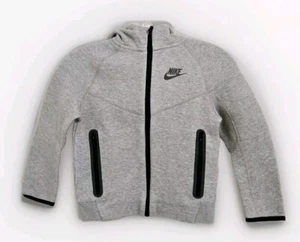 Nike Tech Fleece Hoodie Boys Youth Kids Medium 5-6 Gray School Gym Athletic - Picture 1 of 4