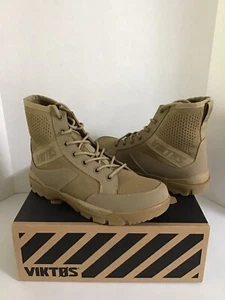 VIKTOS Johnny Combat Vented Men's Boots Colorway Coyote Khaki Size 10 NWB - Picture 1 of 11