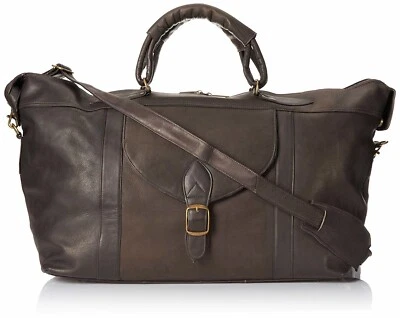 BOLSO DE LONA DAVID KING COLOMBIANO CUERO 25" CREMALLERA SUPERIOR FIN DE SEMANA CHOCOLATE Foto 1 de 4