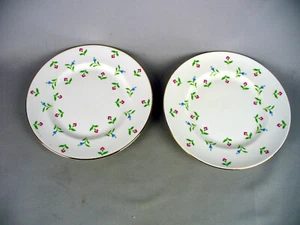 2 PLATOS DE ENSALADA DE POSTRE FLORAL Royal Victoria porcelana fina hueso inglaterra 8" - Imagen 1 de 7