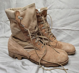 Ro Search Boots Size 14 R Military Combat Work Desert Tan Beige Suede Leather - Picture 1 of 11