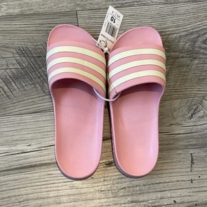 Adidas Damen Adilette Aqua Slide Sandale ─ GZ5877 rosa weiß gestreift Größe 10 - Bild 1 von 9