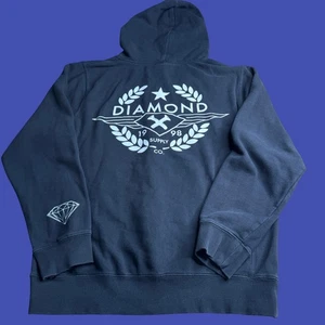 Diamond Supply Co Sudadera con Capucha con Cremallera Para Hombre Mediana Negra Sudadera Patín Ropa de Calle - Imagen 1 de 13