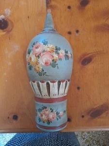 Vaso da parete in legno bavarese vintage KUMPF, arte popolare tradizionale anni - Foto 1 di 8