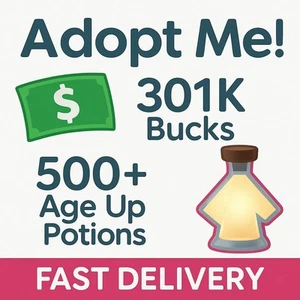 Adopt me | 500+ Age Up + 301K Bucks | FAST DELIVERY | Roblox Account [CHEAP] - Picture 1 of 1