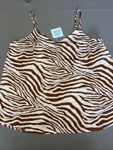 Damas Hayden Los Angeles Espagueti Correas Tanque Lg Cobre Marrón/Crema - Imagen 1 de 5