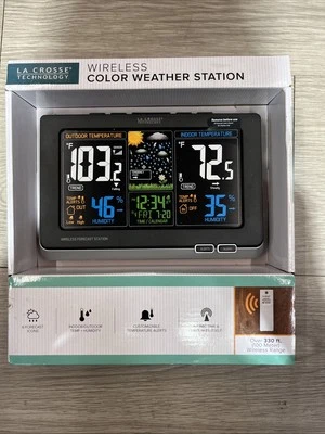 La Crosse Technology Wireless Color Forecast Weather Station Digital (308-1414B) - Image 1 of 4