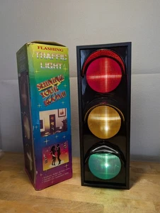 Lampada da scrivania segnaletica semaforica Y2K vintage anni 90 lampeggia 18" - Foto 1 di 5