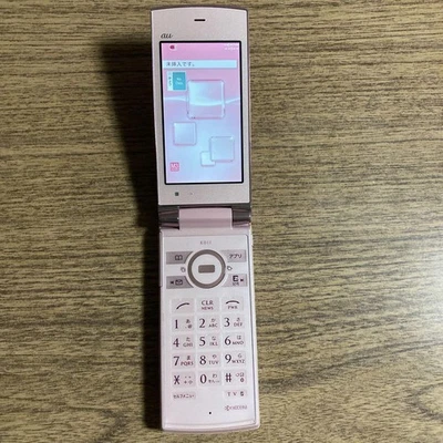 Au K011 Rosa Kyocera Plegable Teléfono Móvil Cuerpo Foto 1 de 4