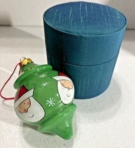 Pier 1 Li Bien Christmas Glass Ornament w/ storage container - Picture 1 of 4