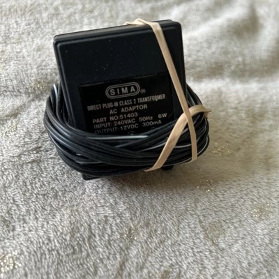 Sima 51403 AC Adaptor 240VAC 50HZ 6W 12VDC 300mA New UK Plug - Image 1 of 4