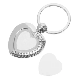  Wärmeübertragung Rohling Schlüsselanhänger Metall Sublimation Schlüsselanhänger Schlüsselanhängsel Rohlinge - Bild 1 von 12