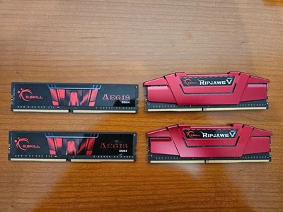 DDR 4 RAM 32 GB (4x8 GB) 3200/3600 MHz G.SKILL CL16/19 DDR4 AEGIS/RIPJAWSV - Bild 1 von 4