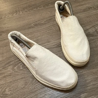 Roxy 鞋 一脚蹬 奶油面料 低帮 圆头 舒适 女式 10 码 波西米亚 — 第 1/4 张图片