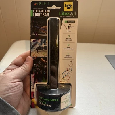 Barra de Luz LitezAll Recargable Sonido Activado Cambio de Color Nueva Foto 1 de 3