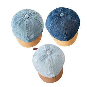 Kids Baseball Cap Newsboy Adjustable Fashionable Soft Top Cotton Peaked Hat for - Picture 1 of 19
