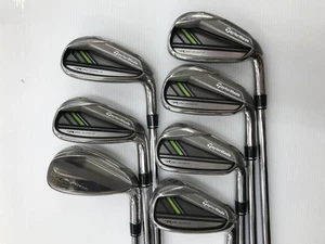 TaylorMade RocketBladez Green US Iron Set 7pcs 5-PW-SW RocketFuel Steel Flex S - Picture 1 of 10