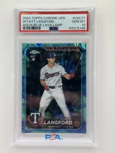 Lámpara de lava Wyatt Langford actualización cromada Topps 2024/175!! ¡¡Debut RC!! PSA 10 - Imagen 1 de 2