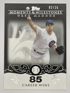 2008 Topps Moments Milestones Greg Maddux #02/25 SP Cubs Braves Cy Young - Picture 1 of 2