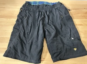 Nema International Men’s Cycling Nylon Shorts Black Padded Drawstring Large - Picture 1 of 8
