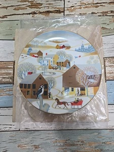 1981 "Christmas on the Farm" von Betsey Bates Weihnachtsteller Serie - Bild 1 von 4
