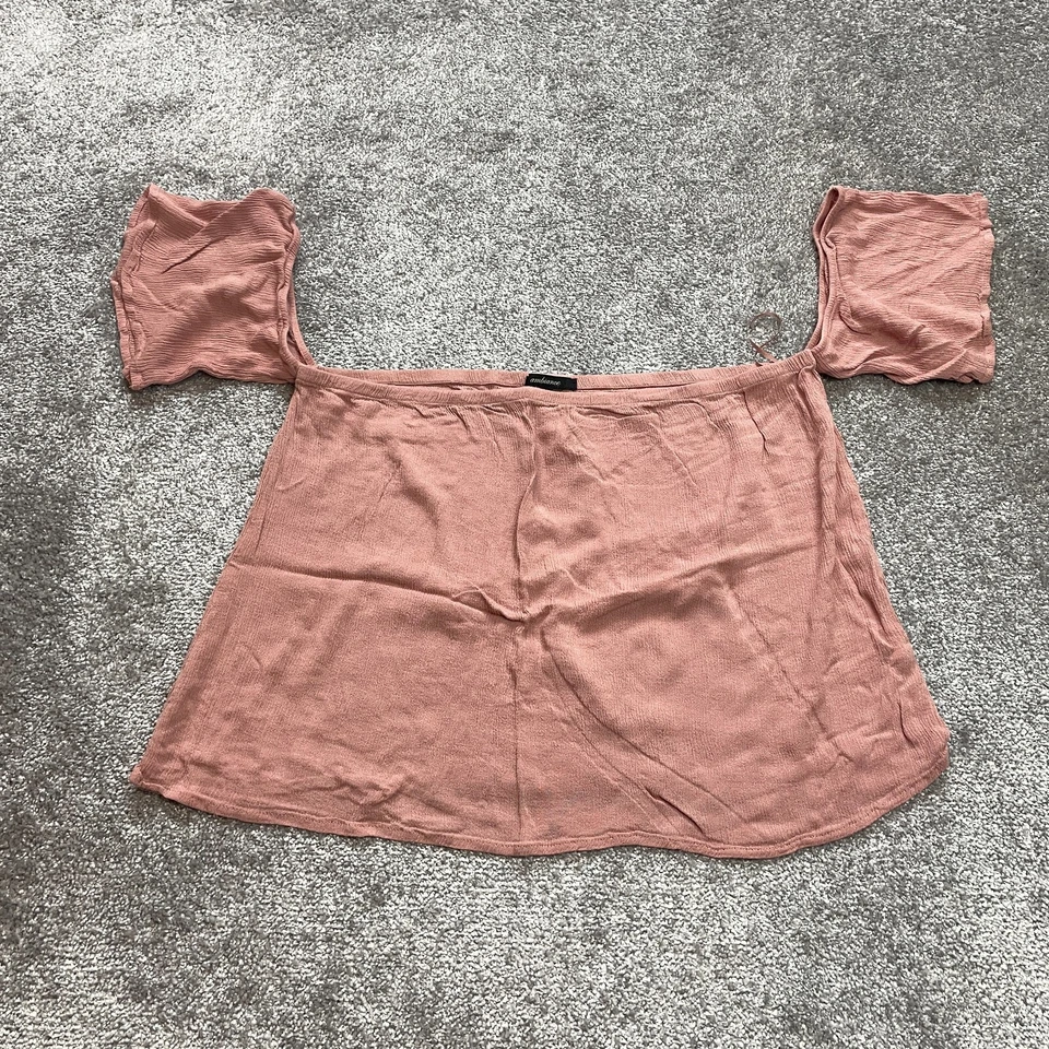 Blusa Top Ambiance Mujer 1XL Rosa Manga Corta Elastizada Rayón Foto 1 de 4
