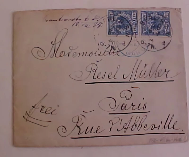 GERMAN #48BA PAIR cat.$360E($468.00) B/S PARIS 1894 - Image 1 of 1