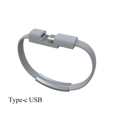 Bracelet Wrist Band USB Charging Charger Data Cable Cord For iPhone/Android - Image 1 of 4