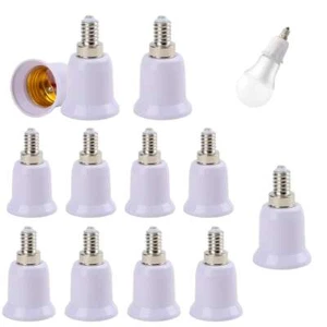 E12 to E26/E27 Light Bulb Socket Adapter Base Chandelier Converter 1/5/10/20Pcs - Picture 1 of 10