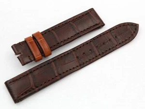Sangle Impression Alligator 18mm Marron Made IN Italy BAR Outlet Montre Band - Picture 1 of 4