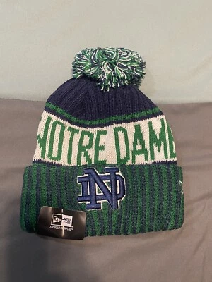 Gorra Notre Dame Fighting Irish New Era Pom Knit totalmente nueva Foto 1 de 2