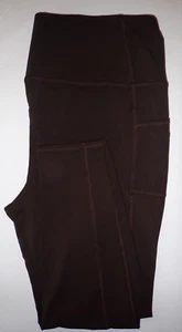 NUOVO Chico's Zenergy taglia 4 (XXL - 2X) leggings alla caviglia marrone con tasche laterali - Foto 1 di 7