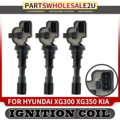 3 件点火线圈适用于现代 XG300 2001 XG350 2002 起亚 Sedona 02-05 3.0L 3.5L — 第 1/4 张图片