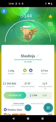 Pokemon Trade Go Shiny Shedinja Nivel 15 Investigación ¡RARO! Foto 1 de 2