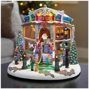 Santa's Toy Shop Centerpiece Lights and Music Animated Christmas deco - Picture 1 of 3
