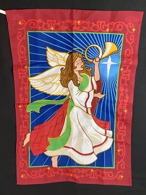 Bandera de ángel de Navidad vintage de vacaciones 29" x 42" bandera exterior Foto 1 de 4