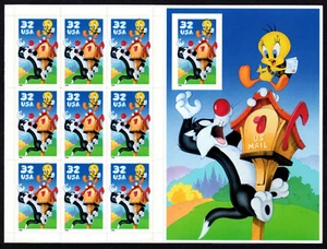 USA 1998, Tweety & Sylvester Booklet sheet MNH Sc 3205 b/c, Mi FB 45a, 2950 B/BA - Bild 1 von 2