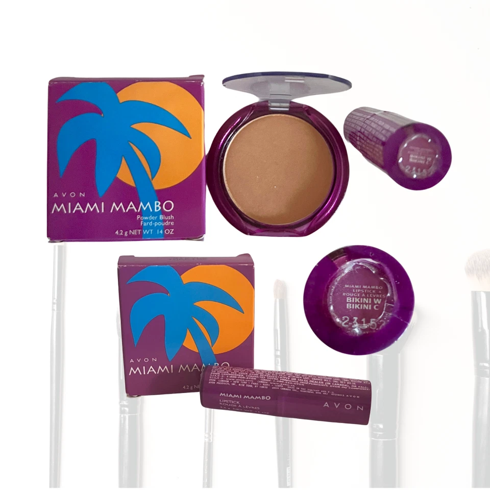Avon Miami Mambo Blush Sizzle Torride and Bikini C/W Lipstick Set - 2002 - NIB - Image 1 of 1