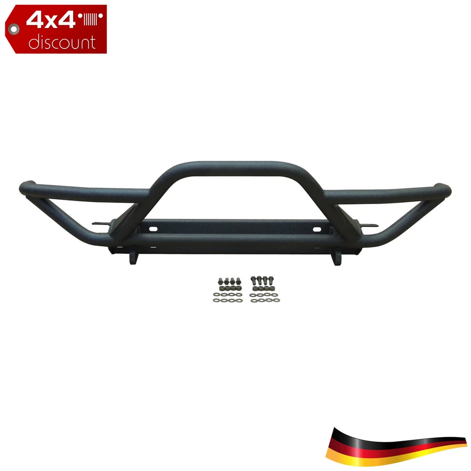 Pare-chocs de grande puissance , avant Manteau de poudre noire Jeep Wrangler JK - Photo 1/1